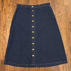 Bleu Dark Wash Maxi Denim Skirt Size 12